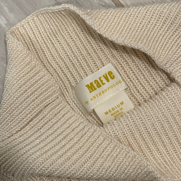 Anthropologie Maeve Amara Mock Neck Sweater Vest Size M - Picture 2 of 5